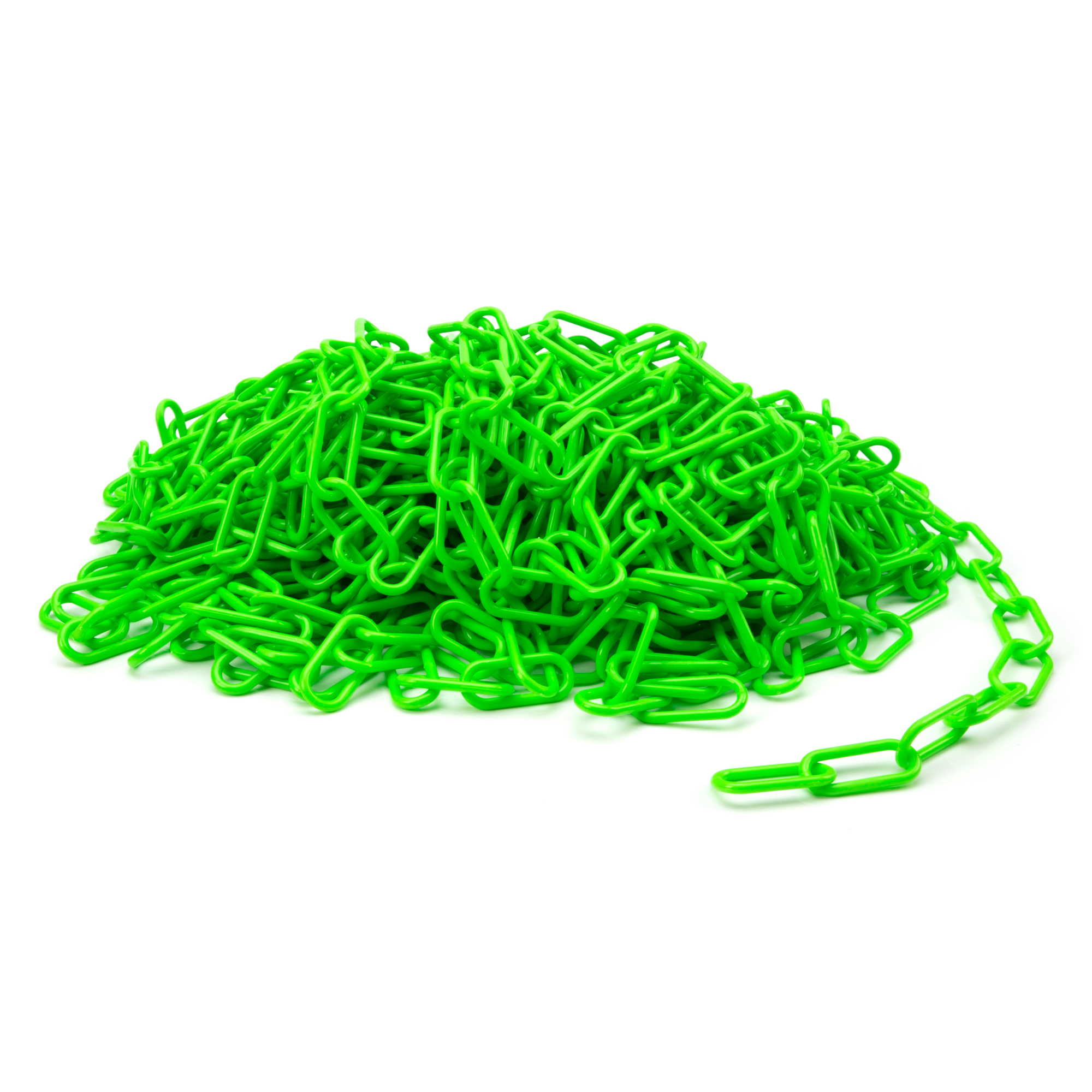 STEELMAN 100-Foot Hi-Viz Green Plastic Safety Chain, Model# 61075